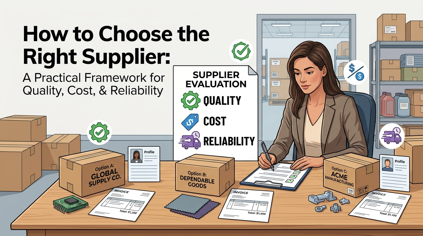 How to Choose the Right Supplier: A Practical Framework for Quality, Cost, and Reliability